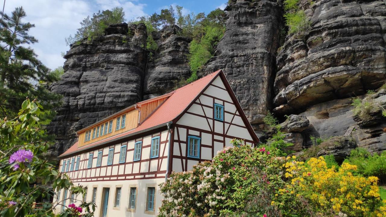 Ferienwohnungen Felsenkeller Bielatal Rosenthal-Bielatal Dış mekan fotoğraf